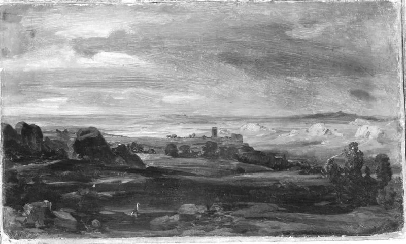 Paesaggio serale con rovine del castello - Führermuseum
